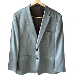 Lauren Ralph Lauren Blazers Sports Jacket Silk/Wool 48R Gray Brown